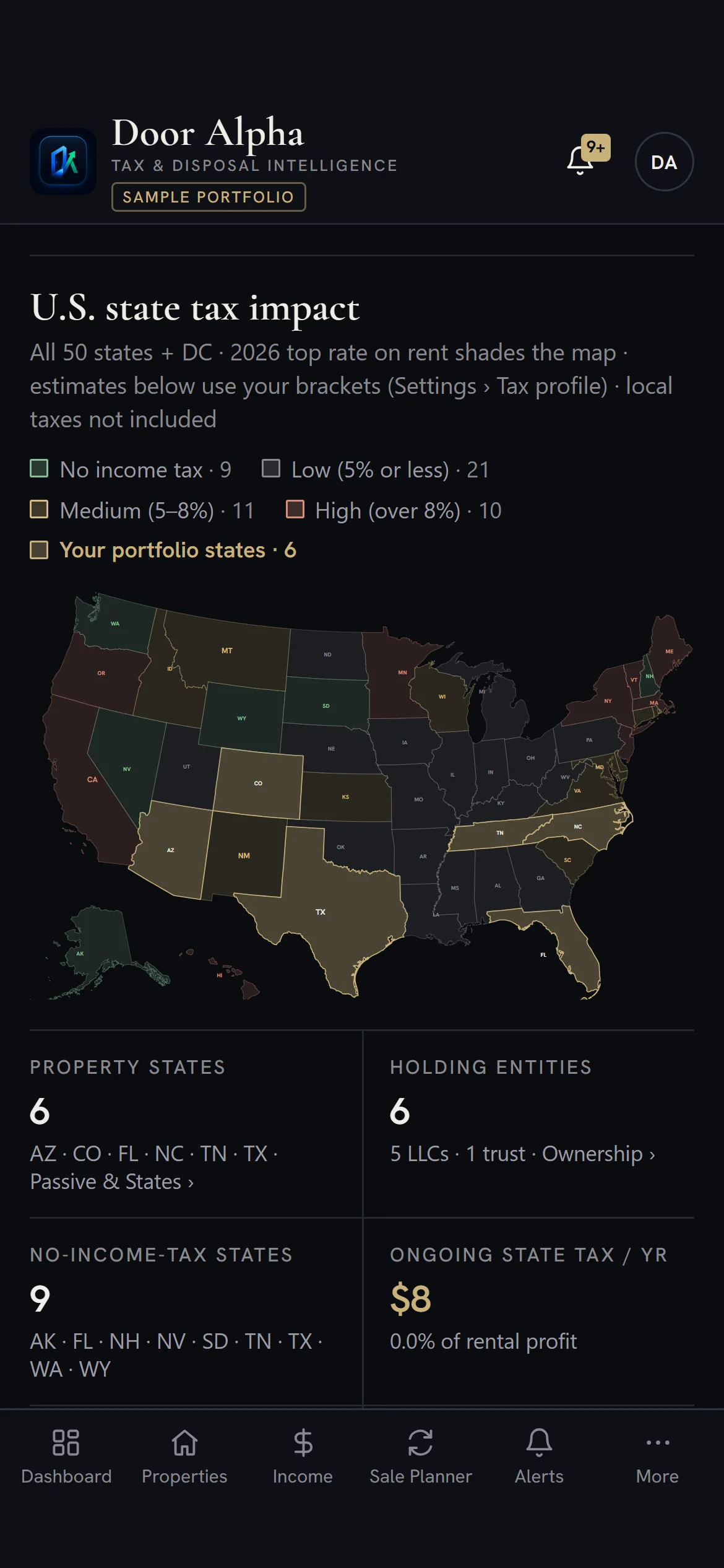 State tax map